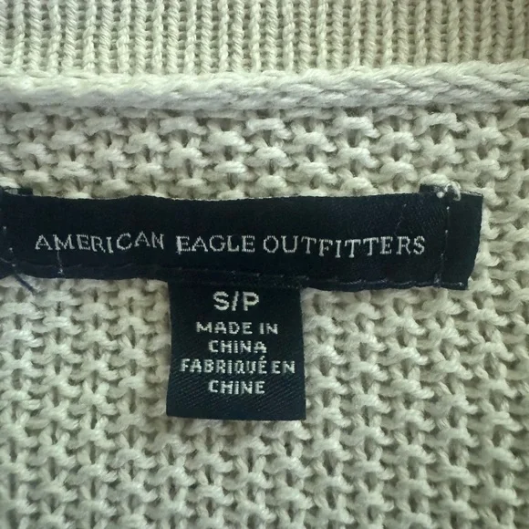 American Eagle Outfitters Open Knit Cardigan in Cream Size S - Picture 4 of 9